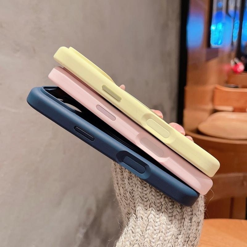 Liquid Silicone Jelly Case For Iphone 17 16 15 14 Pro Max Magnetic Baby Skin Touch Anti-Fingerprint 360° Rotation Stand Cover