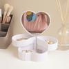 Rotating Heart Shape Jewelry Boxes Large Capacity Jewelry Display Box Jewelry Organizer  Dresser