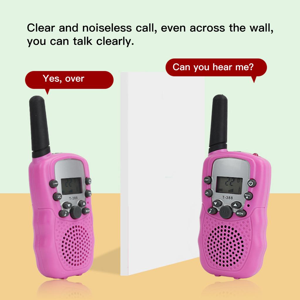 Walkie-talkie portátil de mano para niños, radios bidireccionales de 3 km de largo alcance, educativo e interactivo.