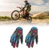 1 Pair Blue Motorcycle Sport Gloves Fashionable Non Slip 2 Side Thickened Motorcycle Riding Gloves Set