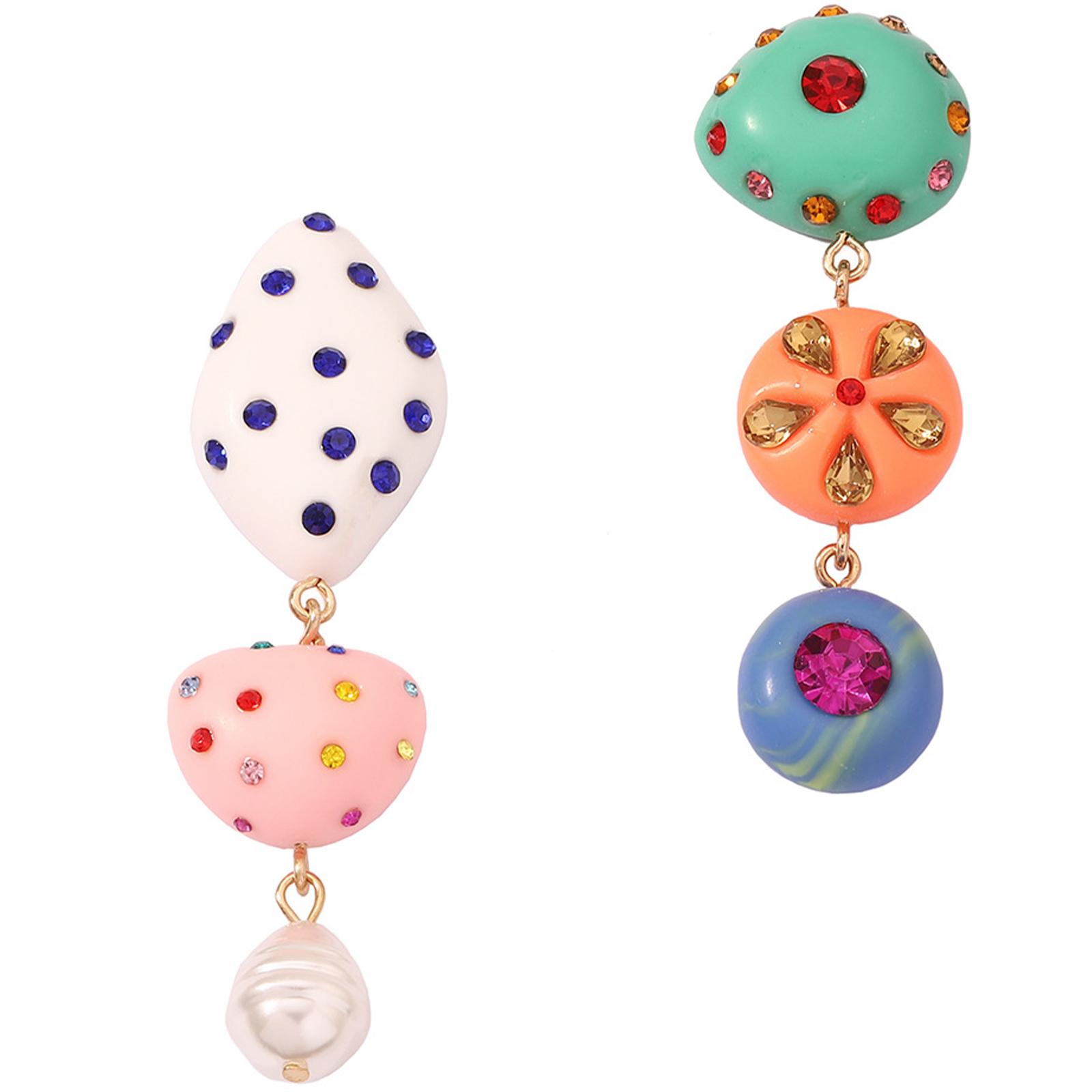 

Modern Plastic Drop Earrings Asymmetrical Design Trendy Jewelry Plastic Pendant Earrings for Everyday Various Occasion 1
