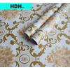 HDHome Golden Damask Peel and Stick Wallpaper Floral Self Adhesive Wallpaper Roll Waterproof Wall Stickers for Home Decoration
