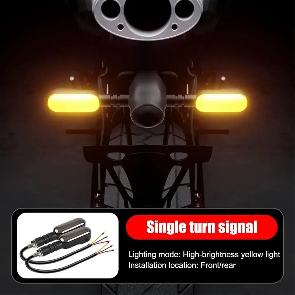 New Tech Motorcycle Projection Turn Signal Lamp Color Lights Sequential Universal Running Projection Light Flash Indicator I9g3