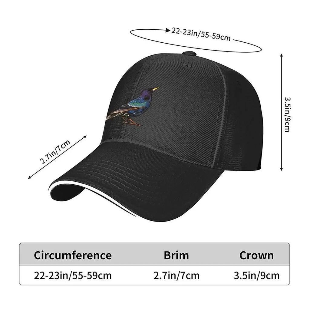 European Starling Baseball Cap tactical cap Horse Hat Rugby Streetwear Women Hats Mens