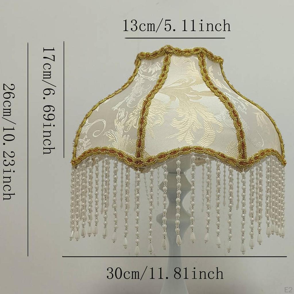 Bell Shape Scallop Lamp Shade Lampshade Handmade Classic Boho Cover for Reading Corners Home