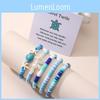 Nautical Sea Turtle Starfish Hand Chain With Shell Beads For Women Gift
