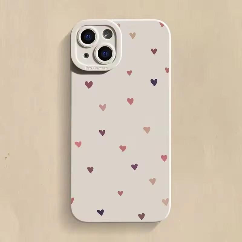 

Colorful Small Love Heart Silicone Phone Case For Samsung Galaxy S25 S24 S23 Ultra S22 Plus S21 FE S20 A55 A54 A35 A15 Cover Samsung A15