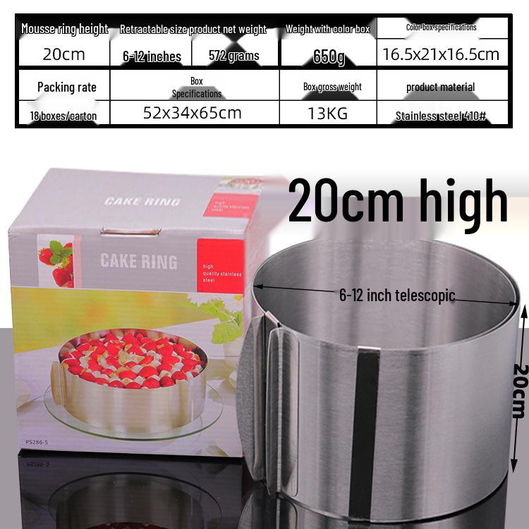 Stainless Steel Mousse & Cookie Cutter Set - Round Cake, Chocolate, DIY Baking Tool