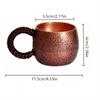 Pure Copper Mug Coffee Powder Dispenser Cups Handcrafted Beer Cup Tumbler Drinkware 200ML Outdoor Travel Cup