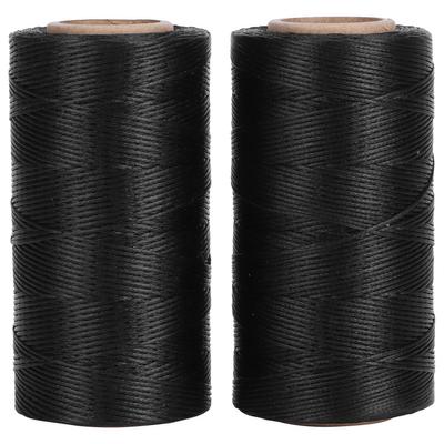 2 role voskované nitě kožené šití šití šňůra příslušenství DIY ruční práce černá