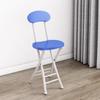 Portable Folding Chair With Backrest Home Dining Student Dorm Office Training Lightweight Metal Frame