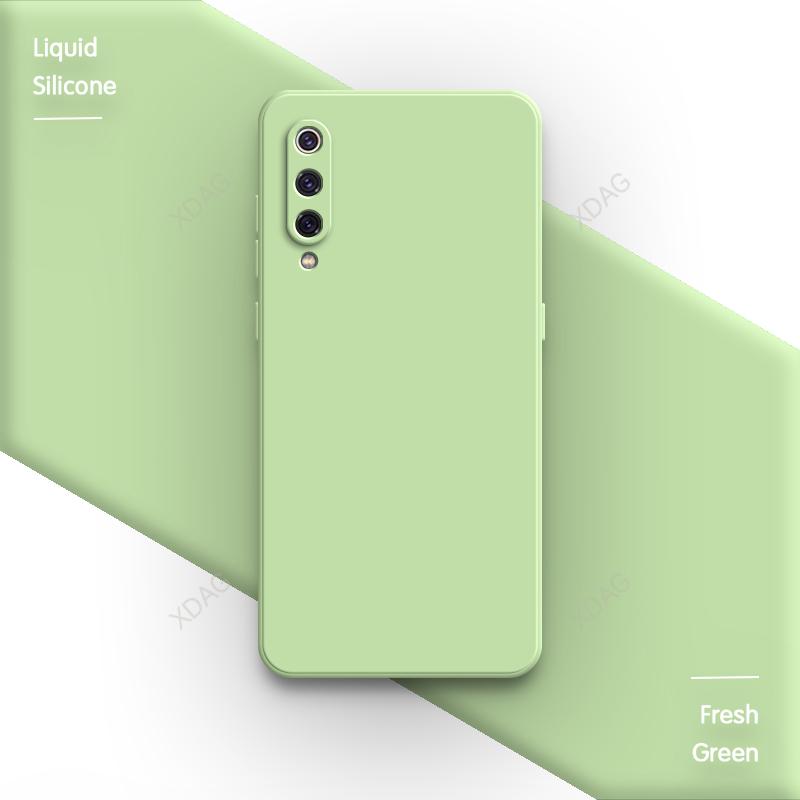 Soft Original Candy Phone Case for Xiaomi 9 9T Pro 8 5G Mi9 Mi8 Square Liquid Silicone Funda Simple Plain Back Cover Accessories