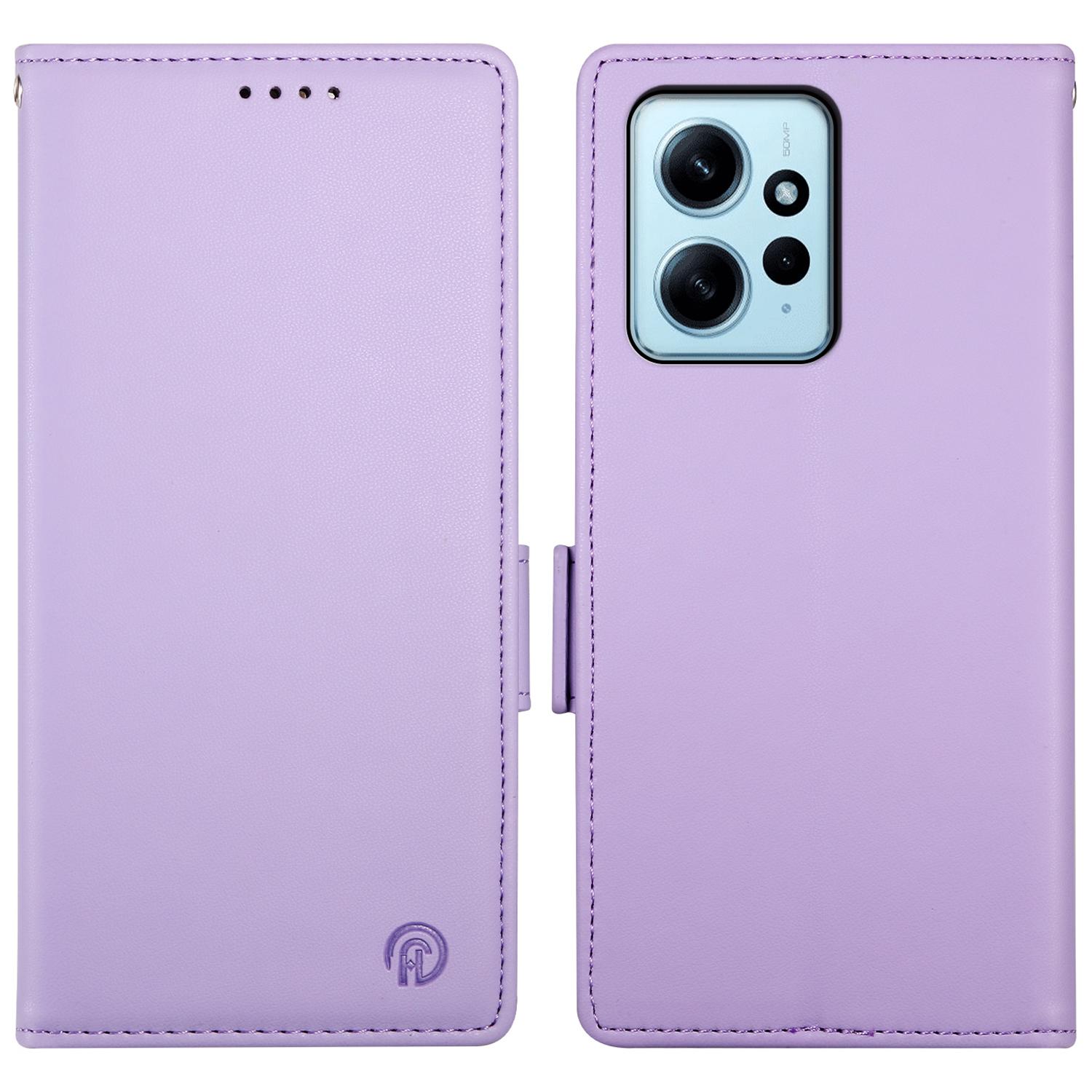 

DF-010 For Xiaomi Redmi Note 12 4G Case Shockproof Leather Phone Cover Purple