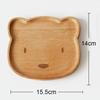 Piatto da Cena Mini in Legno a Forma di Gatto Orso Cartone Animato Utensili da Tavola in Legno di Faggio Piatto per Frutta Dessert Decorazione Tavola Cucina Piatto per Snack