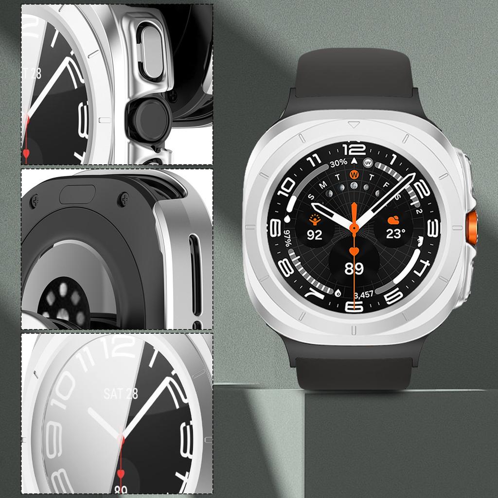 PC Case for Samsung Galaxy Watch 7 Ultra 47mm Tempered Glass Anti-scratch Screen Protector Bumper Protective Cover Accessories