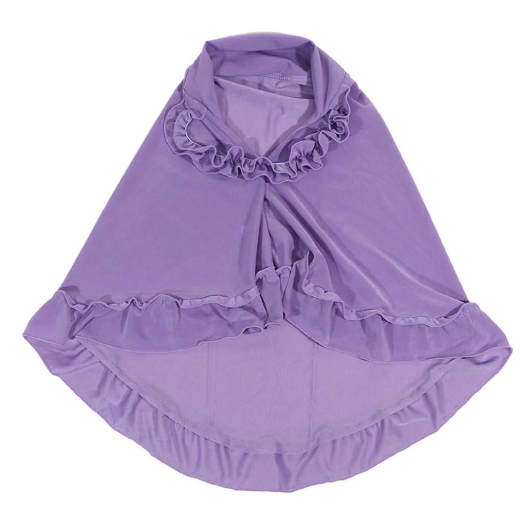Beautiful Ruffle Solid Children Hijabs Muslim Girls Kids Hijab Islamic Headscarf Soft Stretch Fit 2-6 Years Old Girls Turban