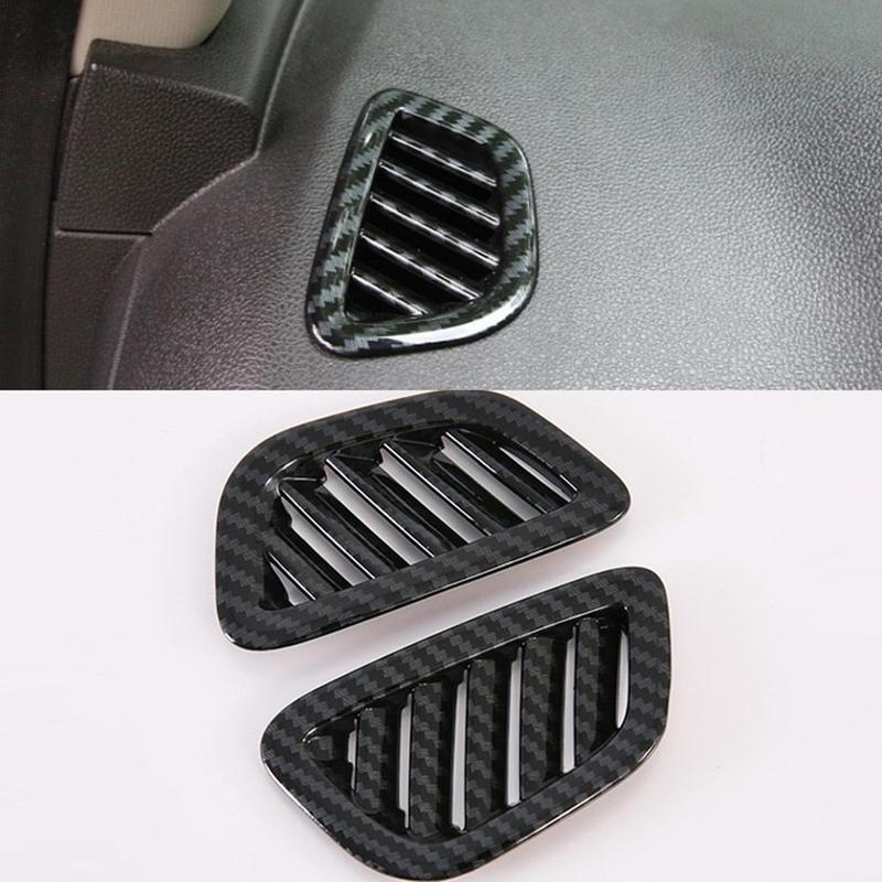 A51K-2 Pcs For Onix Car Dashboard Front Air Vent Outlet Cover Trim Accessories ABS Carbon Fiber Easy In