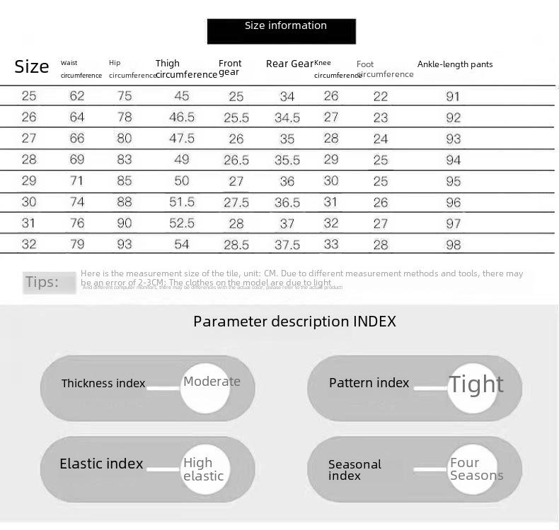 Dámské džíny s vysokým pasem, slim fit, s push-up efektem, trend podzim 2023, univerzální devítibodové tužkové kalhoty