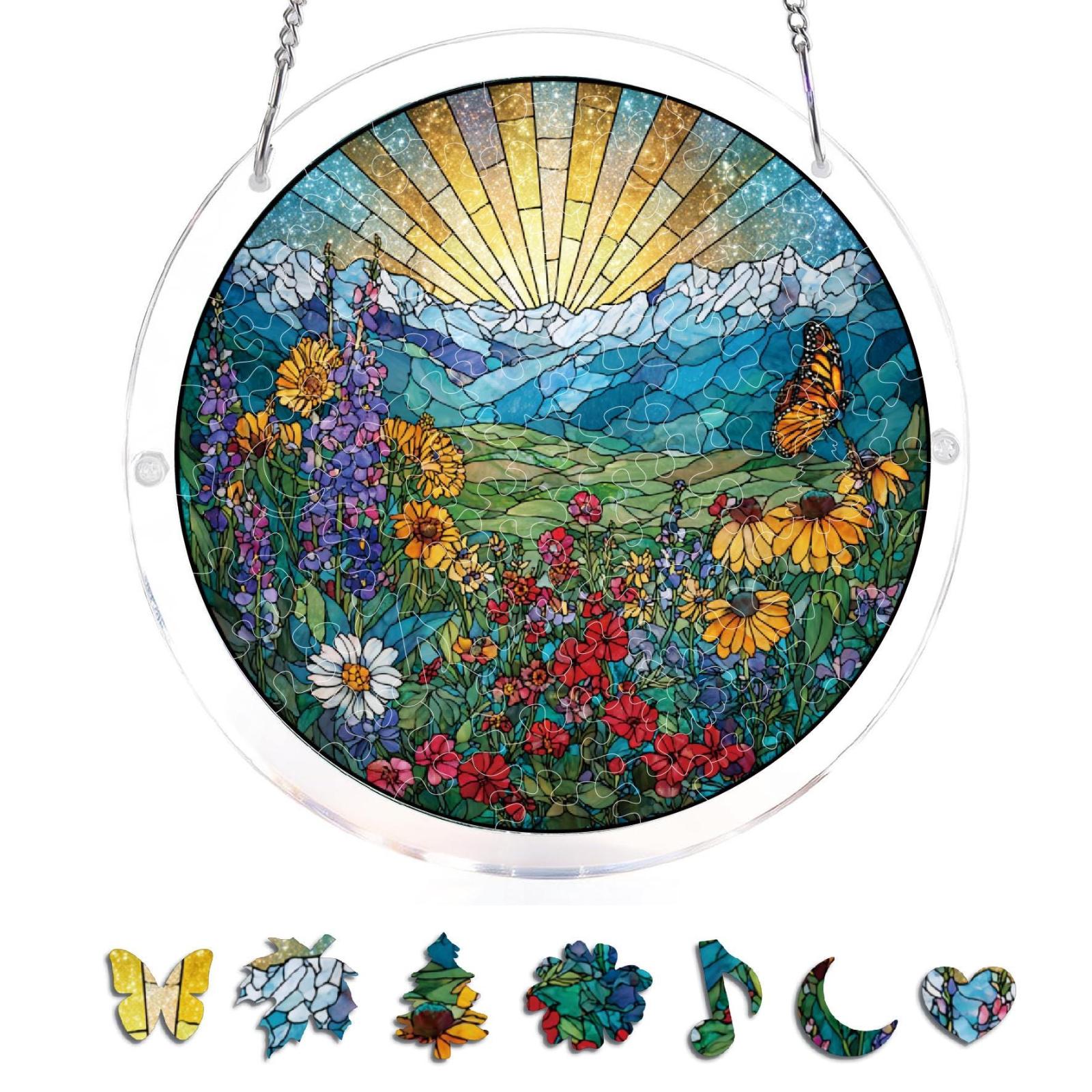 

Acrylic Puzzle Toy Suncatcher Window Hanging One Size