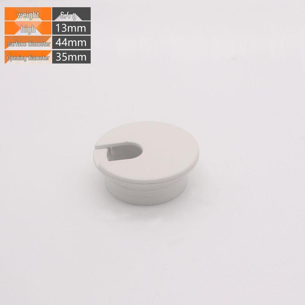 Round Plastic Cable Box for Desk Accessories - Cable Grommet for Office and Computer Desk Organization