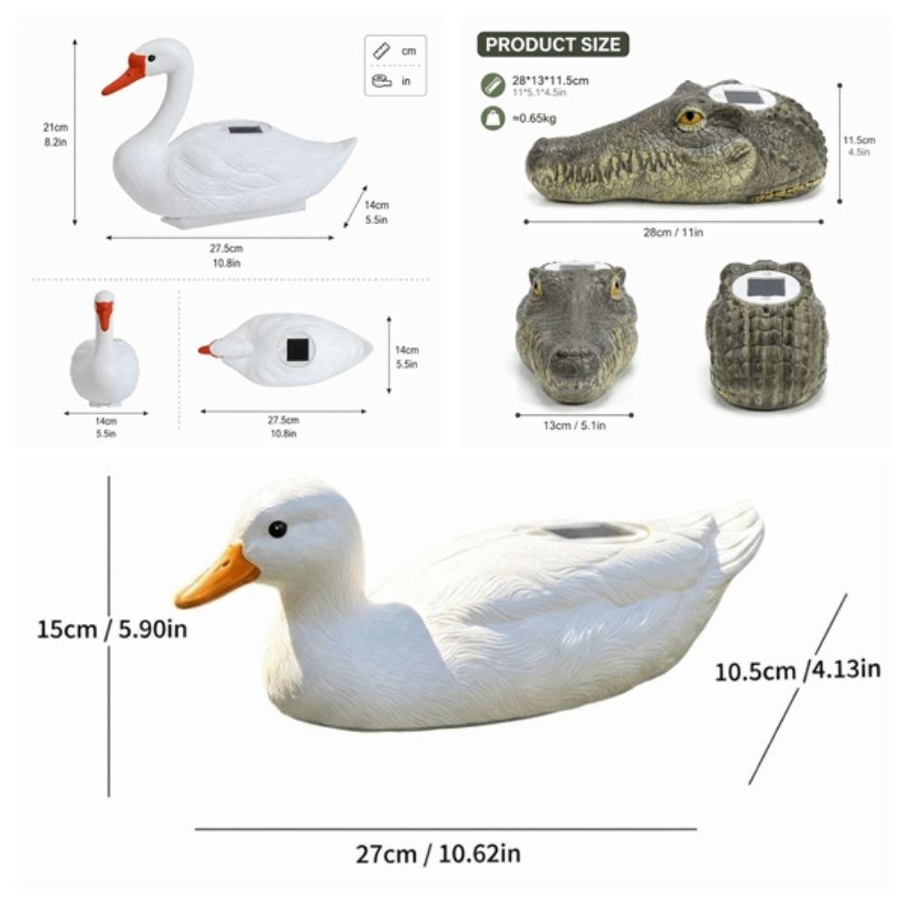 PE Blow Molded Floating Duck Ornament Balanced Buoyant Weighted Bottom Duck Statue Delicate Painting