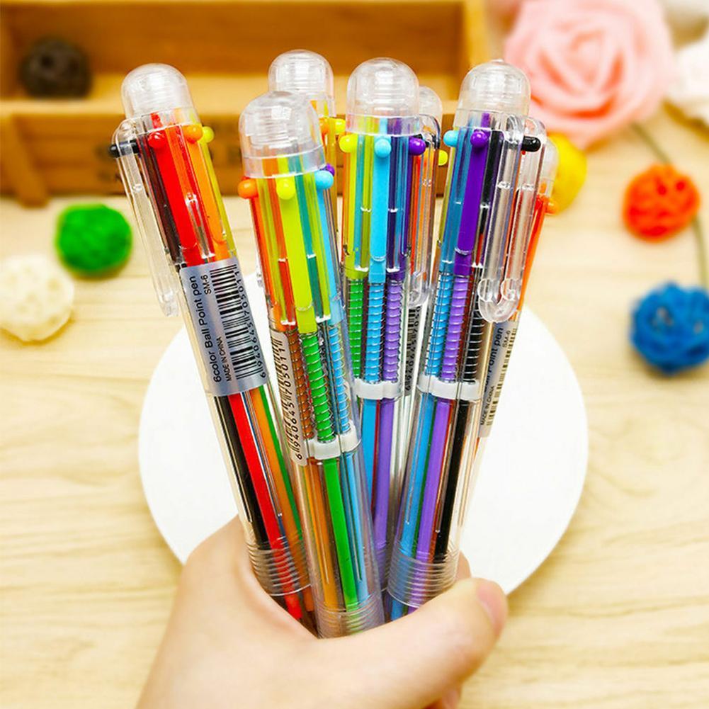 

5Pcs Transparent Cartoon Ballpoint Pen Creative Cute Ballpoint Pen For Ball Point Creative Bullet Colorful Stationery