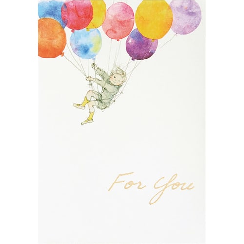 Sanrio Message Card Chihiro Iwasaki Multipurpose Card Balloon and Soaring Boy Greeting Card Can Be Shipped Overseas MU123-2 SANRIO 831964