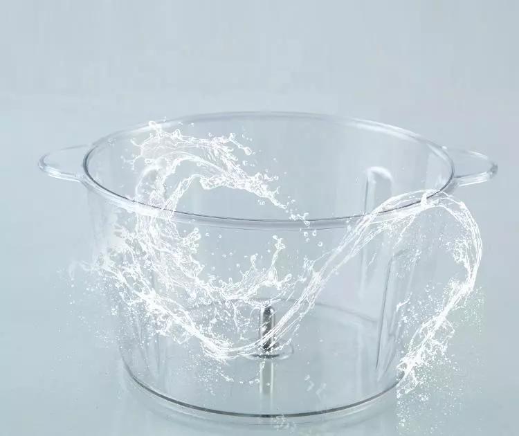 300W Electric Meat Grinder for Food Processing, Stainless Steel Bowl and 2 Double-layer Blades for Vegetable, Onion, Garlic, Meat, Nut, Baby Food 2L