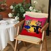 F-Felix The Cat Exquisite Cushion Cover Silky Short Plush Invisible Zipper Dustproof Sofa Pillow Case For Home Decor