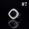 CMM Classic Design 0.8 Ct Princess Cut Fashion Square AAA+ CZ Zirconia White Golden Engagement Women Rings
