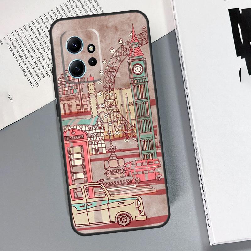 

London British Union Jack Case For Xiaomi Redmi Note 12 11 10 8 9 Pro Note 12S 11S 10S 9S Redmi 12 9C 10C 12C Coque Redmi Note 8