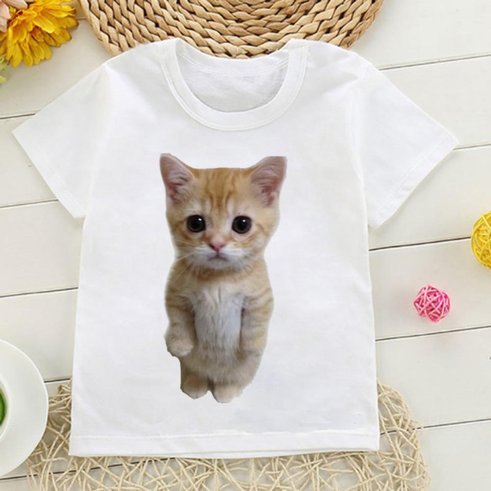 2-13 Jahre Kinder T-Shirt mit Katzen-Print Kinder T-Shirt Kinderkleidung T-Shirt Tops T-Shirt Jungen Mädchen Baby T-Shirt