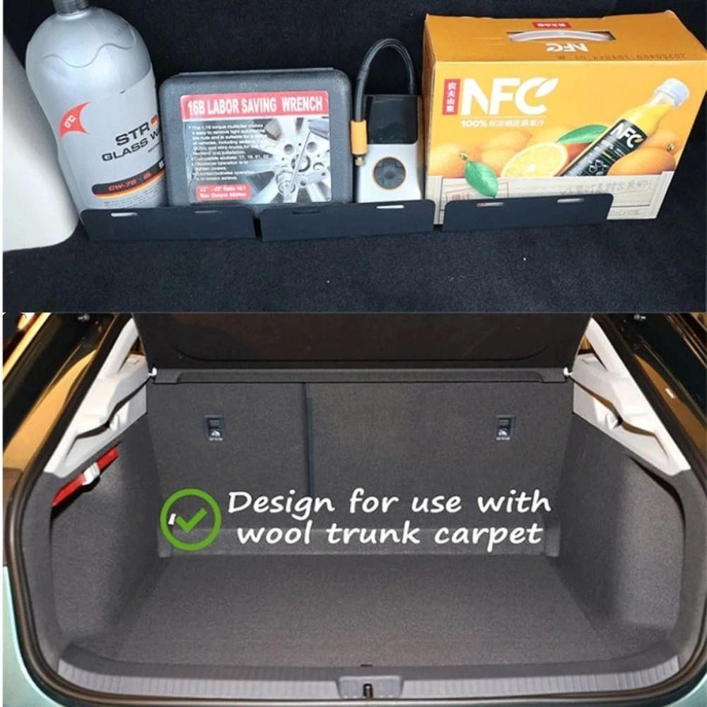 3pcs Non-Slip Cargo Divider Sturdy Locking System Trunk Organizer Boot Separator Automotive Cargo