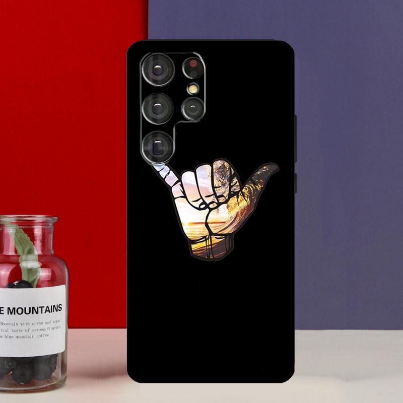 Surfer Surf Hang Loose Funda Case For Samsung Galaxy S25 Ultra S9 S10 S20 S21 S22 Plus S23 Ultra S24 FE Phone Cover
