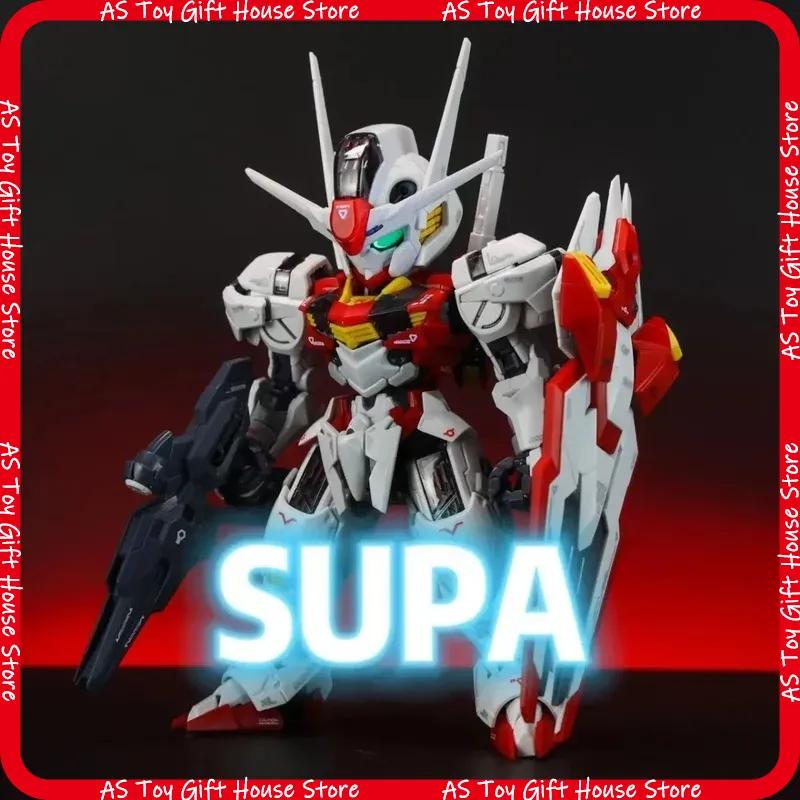New Q Version Mgsd Supa Chinese Red Aerial With Halo Effect Action Figure Mecha Assembly Model Kit Toys Collectible Ornament