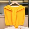 Spring and Autumn Air-conditioned Room Shoulder Small Shawl Knotted Knitted Knitted Sweater Wool Scarf Women