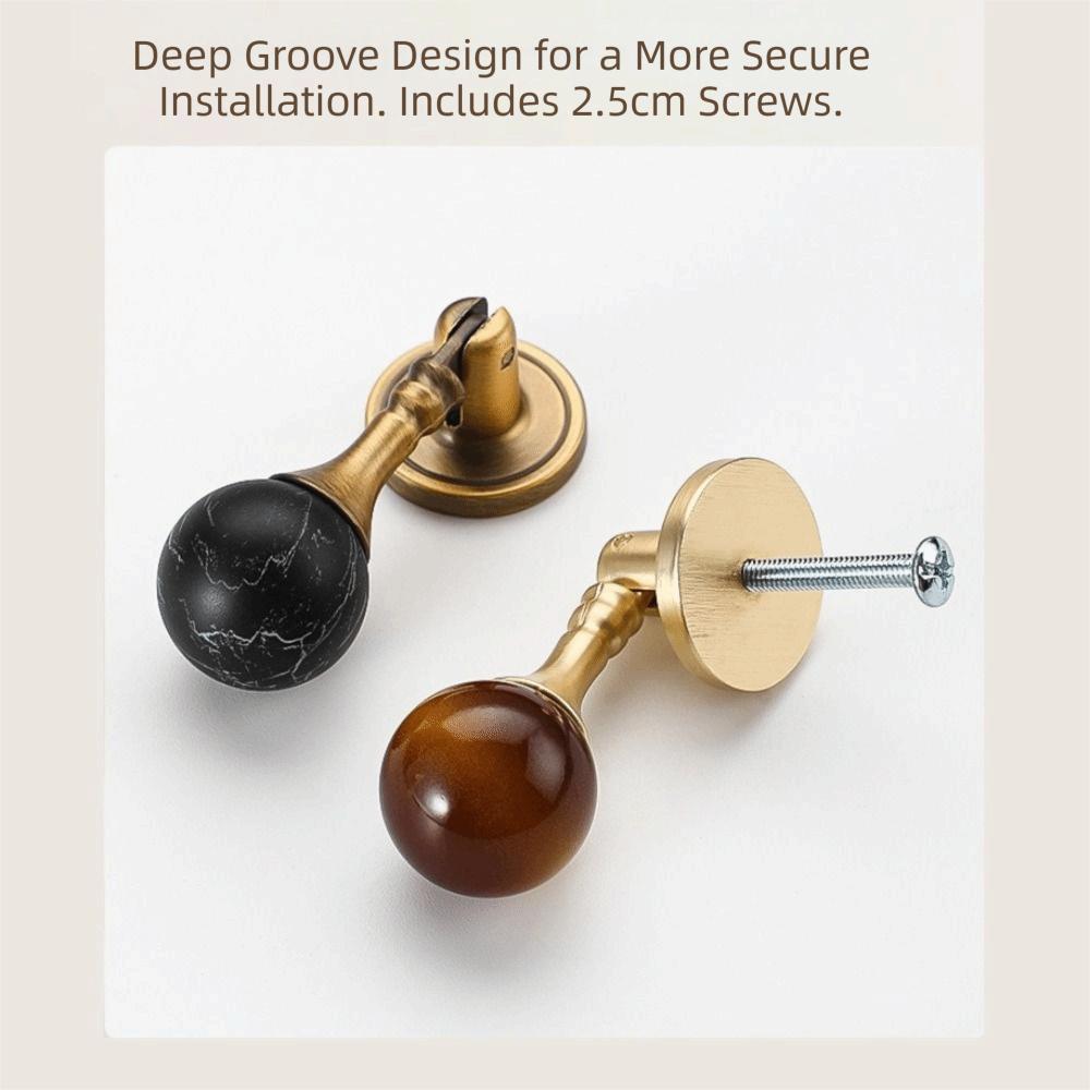 Round Ball Shape Drawer Knobs Vintage-Style Furniture Handles Kitchen Cabinet Handles For Drawer