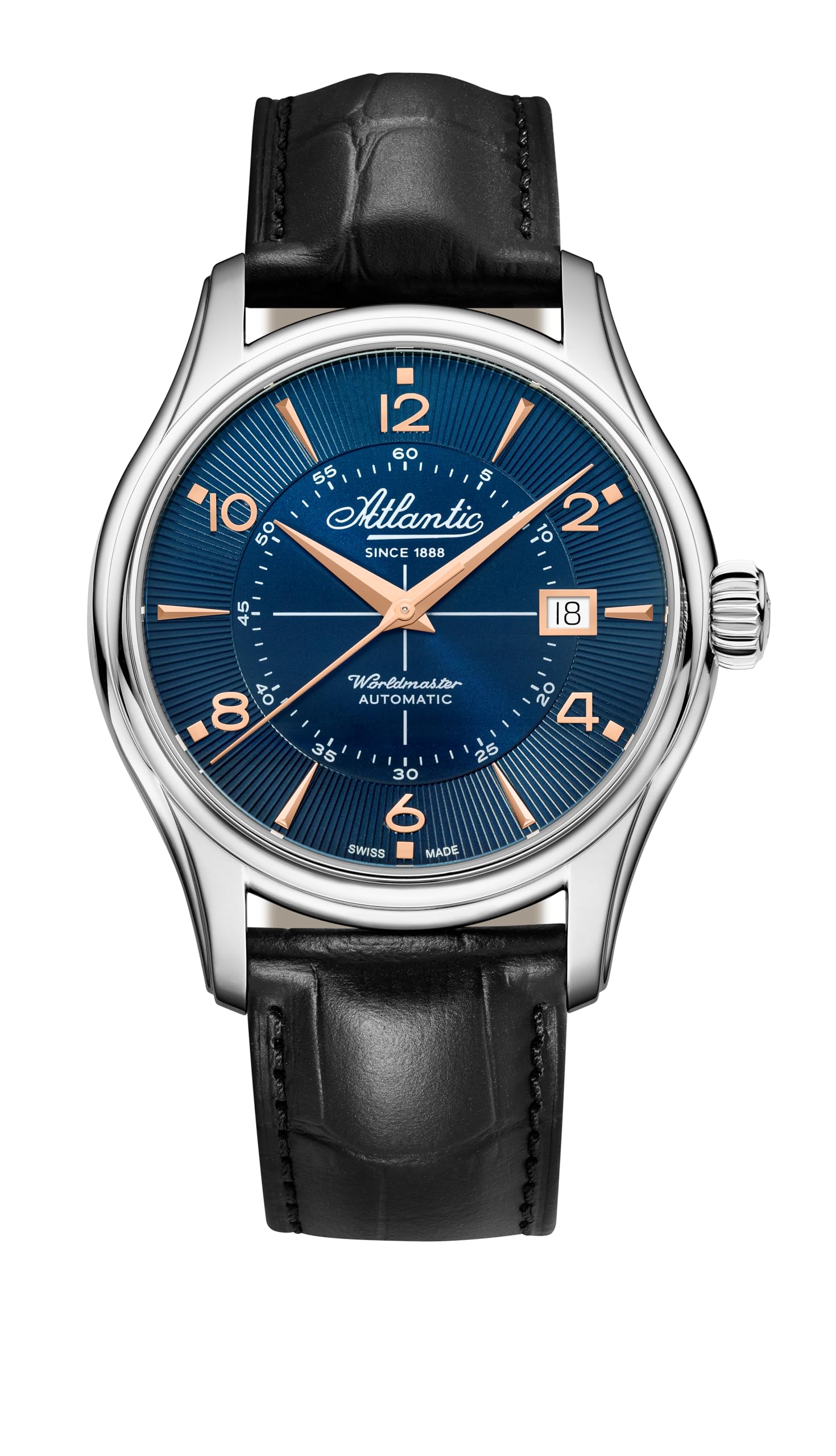 

Atlantic Automatic Atlantic Black Watch, 55750.41.55R, Men s, синій