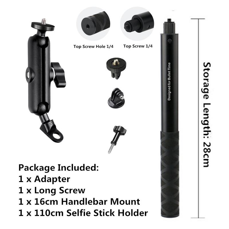 Motorcycle Bicycle Camera Holder Handlebar Mount Bike Bracket for GoPro Hero 13 12 11 10 9 8 DJI Action 5 Pro 4 3 Insta360 X5 X4