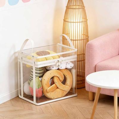 Stuffed Animal Storage Bag Toy Organizer Box Display Gift Container PVC Clear Travel Case Doll Bin