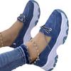 Large size spring and summer new front lace-up casual single shoes thick-soled round head low-top sports shoes