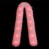 White Plush LED Flash Scarf Light Up Christmas Decoration Shining Luminous Glowing Scarf  Rave