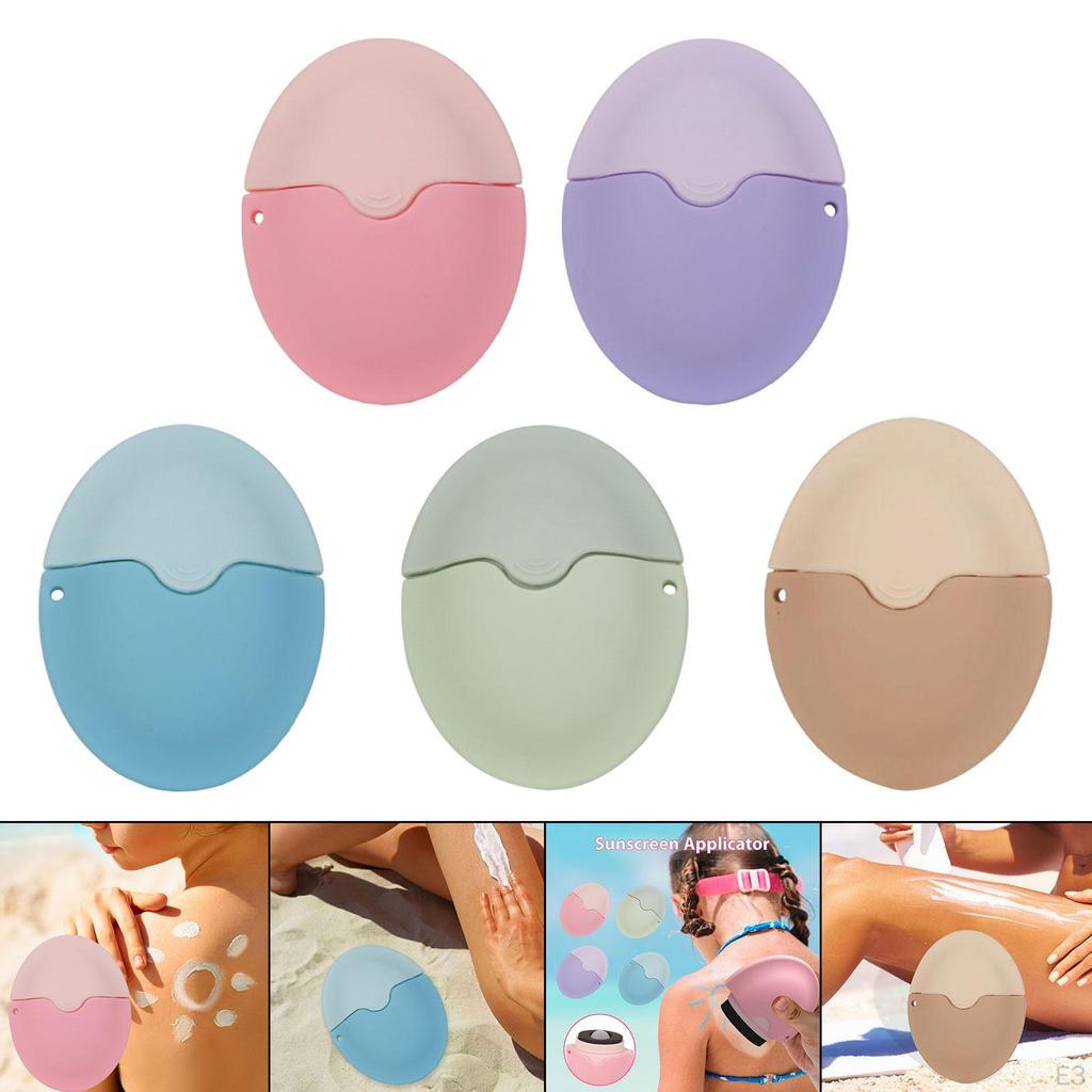Sunscreen Applicator with Lid Portable Washable Reusable for Swim Home Beach Pink