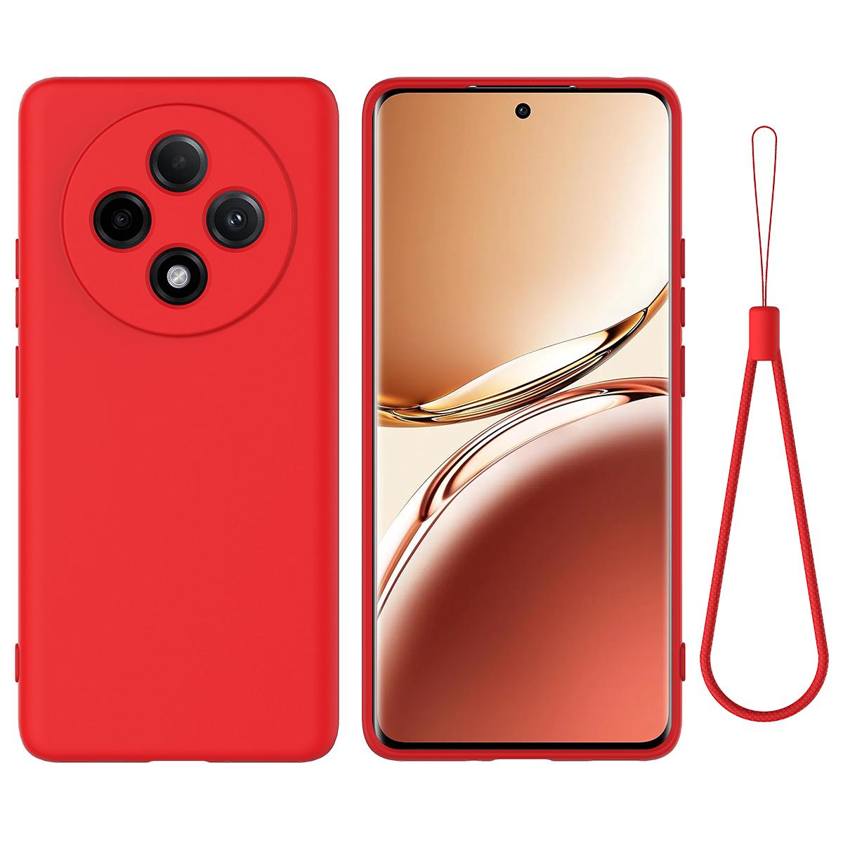 

For Oppo F27 Pro 5G/F27 Pro+ 5G Case Liquid Silicone Phone Cover with Wrist Strap C
