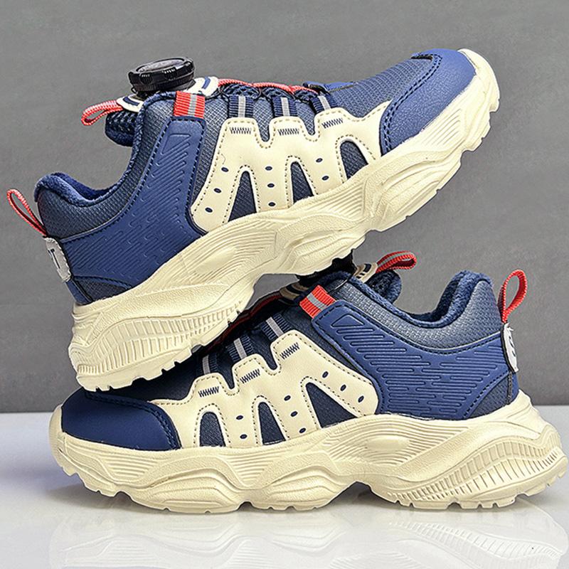 Hot Selling Children Casual Shoes Winter Warm Rotating Buckle Outdoor Sports Shoes Breathable Thick Soled Walking Shoes for Kids