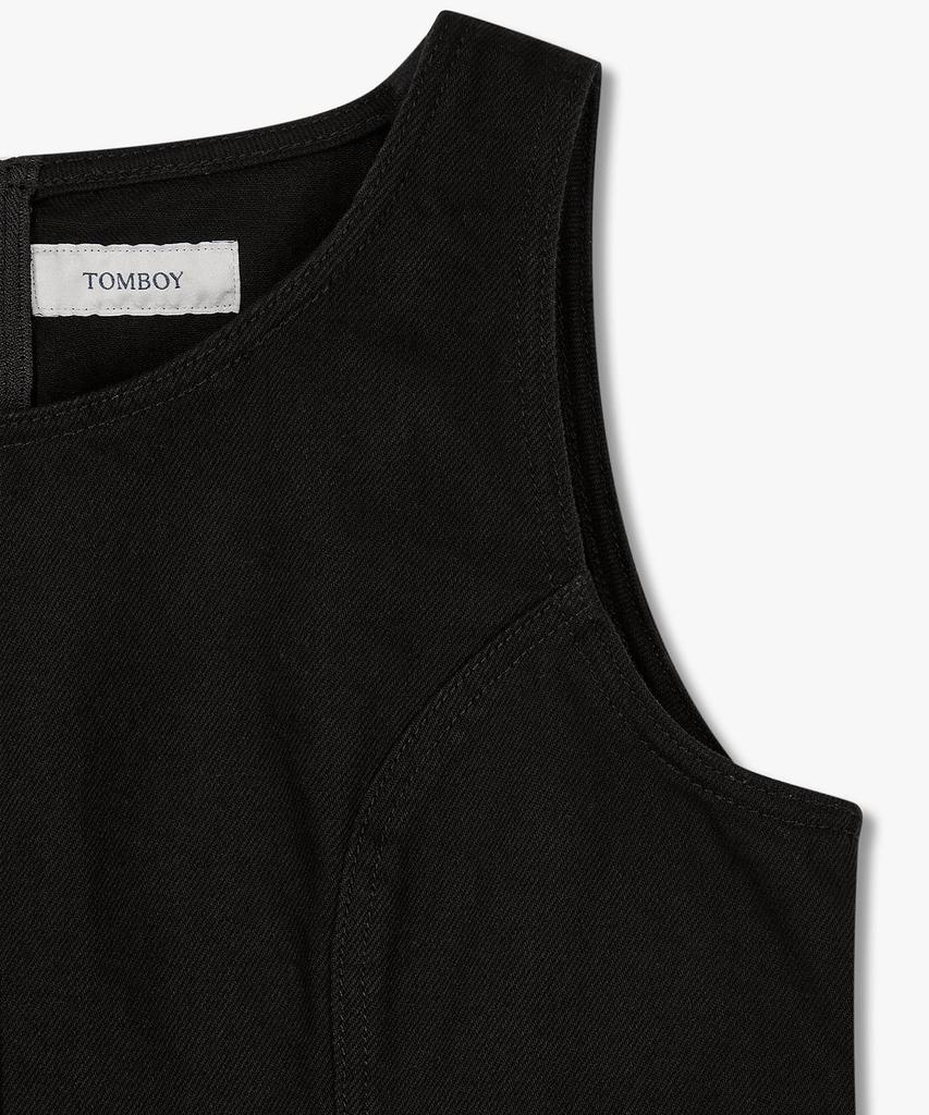 STUDIO TOMBOY Denim Slim Sleeveless Dress_Black 9106241203