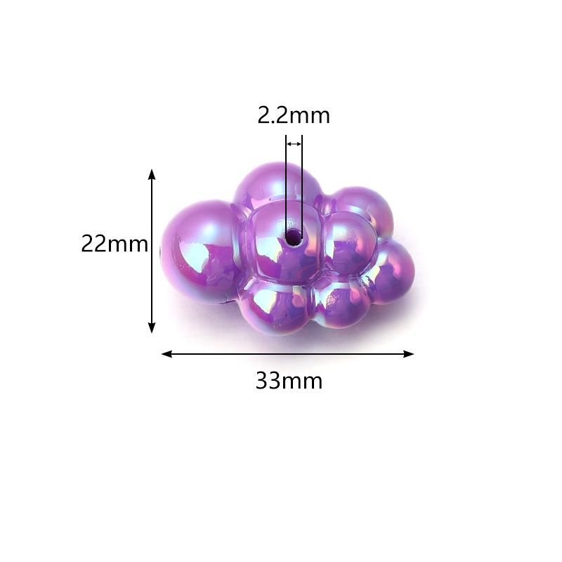 10pcs/lot Cloud Acrylic Beads Colorful Loose Spacer Beads For Jewelry Making DIY Necklace Bracelets Phone Key Chain Accessories