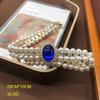 Necklace Gray Shell Pearl Colored Glazed Neck Chain Stud Earrings Bracelet Set