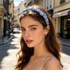 Women Headband Thin Edge Anti-Slip Design Pleated Texture Hair Hoop Commuting