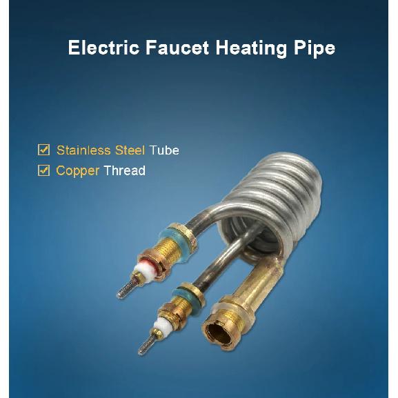 Electric Faucet Heating Element 220V 2000W/3000W Instant Hot Water Heater Parts of Stainless Steel Heating Pipe Tubular Element